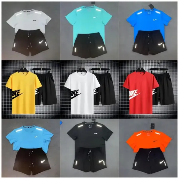 Nike Graphic Logo T-Shirt and Shorts Set White/Black - 3