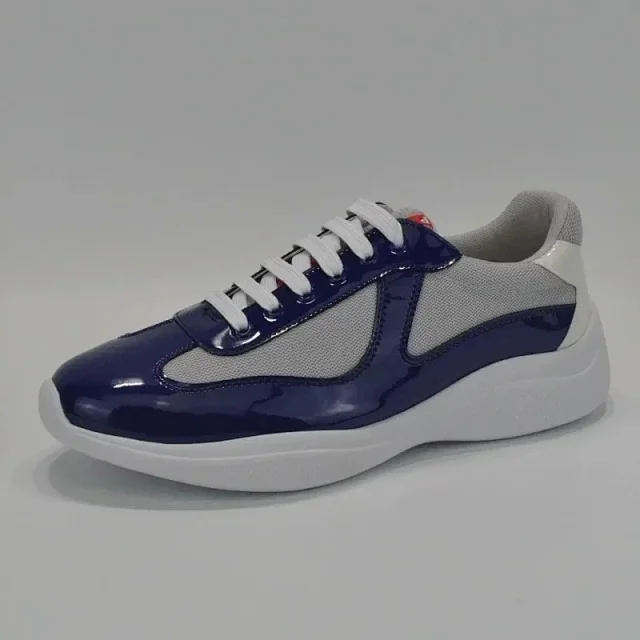 Unbranded Sneakers Low-top lace-up with mesh panels and glossy overlays product detail image 4