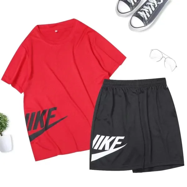Nike Sportswear Graphic T-Shirt and Shorts Set Red/Black - 1