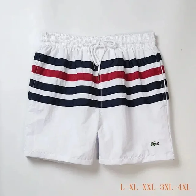 Lacoste Shorts Drawstring striped with crocodile logo product detail image 3