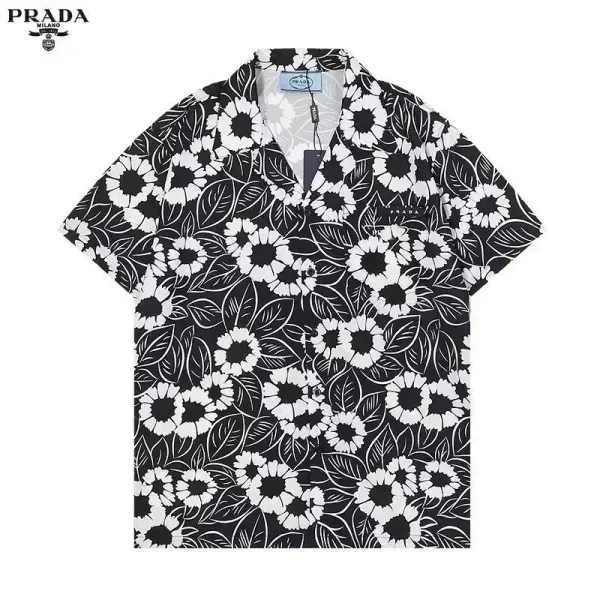 Prada Leopard-Print Polo Shirt White - 2