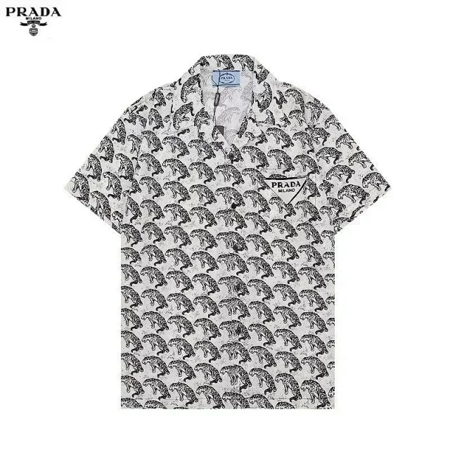Prada Shirts Short-Sleeve Printed Button-Up Shirt product detail image 10