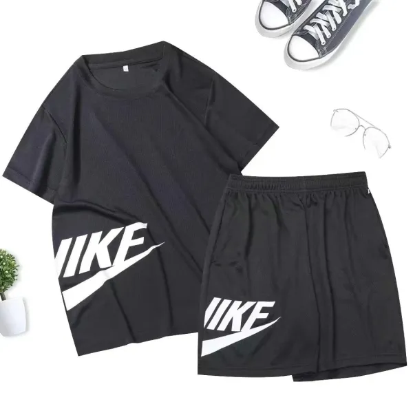 Nike Sportswear Logo Set Black T-Shirt and Shorts - 1