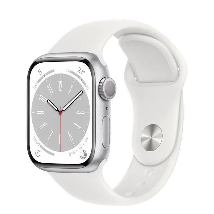 Apple Watch Series 8 with White Sport Band White
