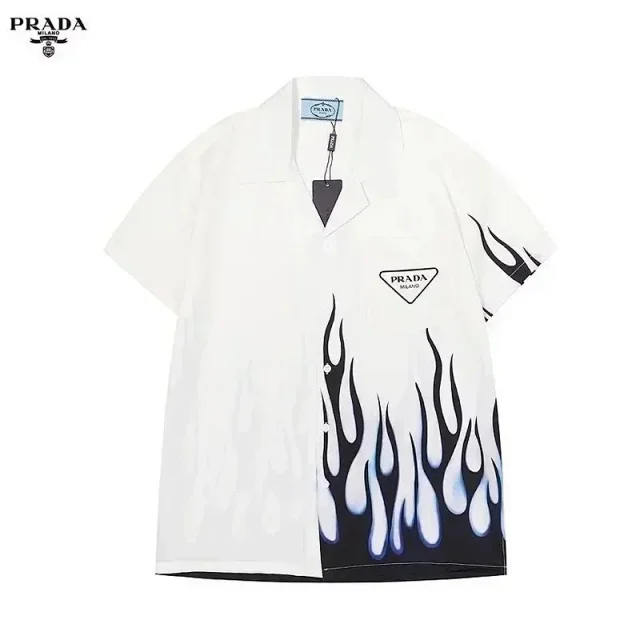 Prada Shirts Short-Sleeve Printed Button-Up Shirt product detail image 7