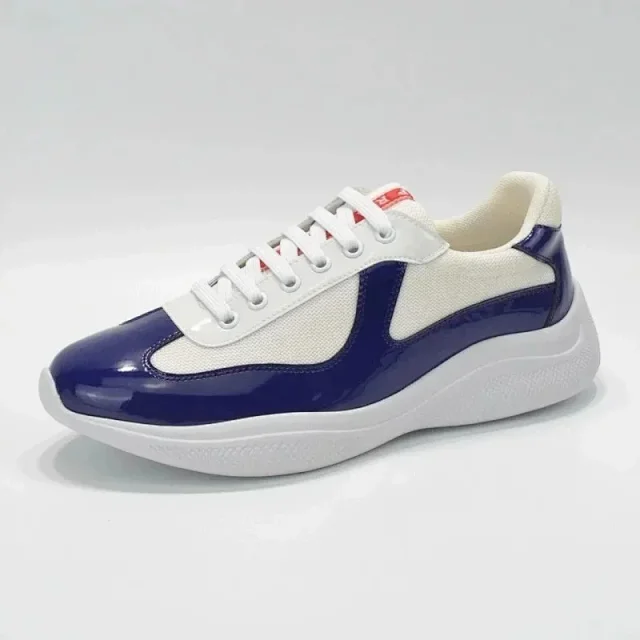 Unbranded Sneakers Low-top lace-up with mesh panels and glossy overlays product detail image 2