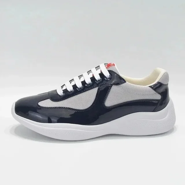 Unbranded Sneakers Low-top lace-up with mesh panels and glossy overlays product detail image 5