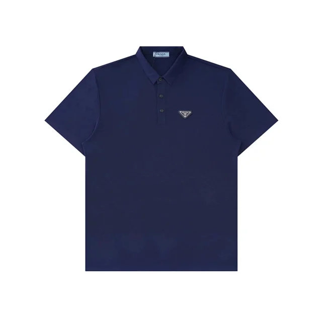 Prada Shirts Short-Sleeve Polo Shirt with Triangle Logo product detail image 10