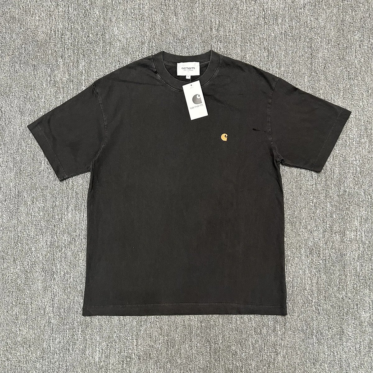 Carhartt T-Shirts Washed crew-neck T-shirt with embroidered chest logo image 2