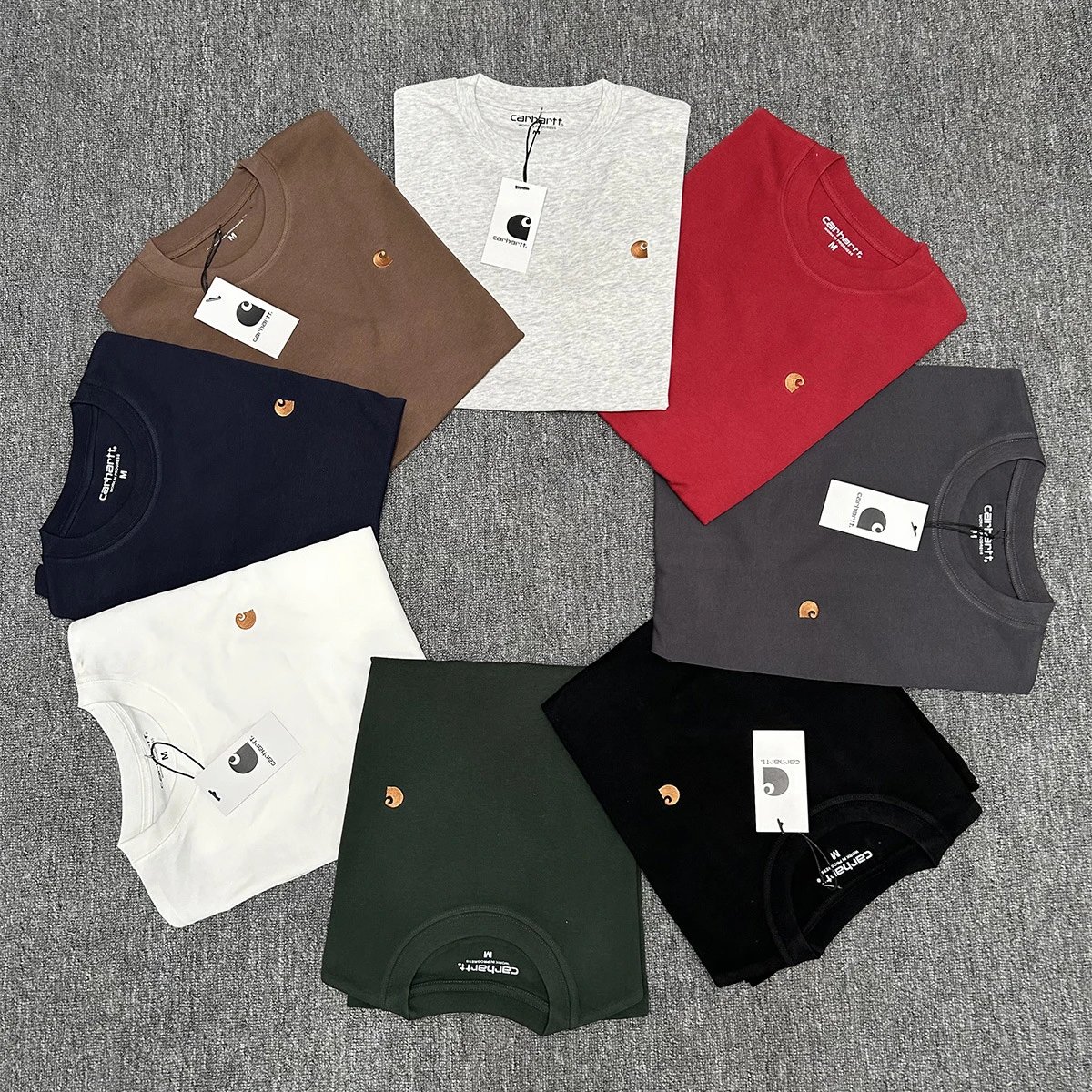 Carhartt T-Shirts Washed crew-neck T-shirt with embroidered chest logo image 3