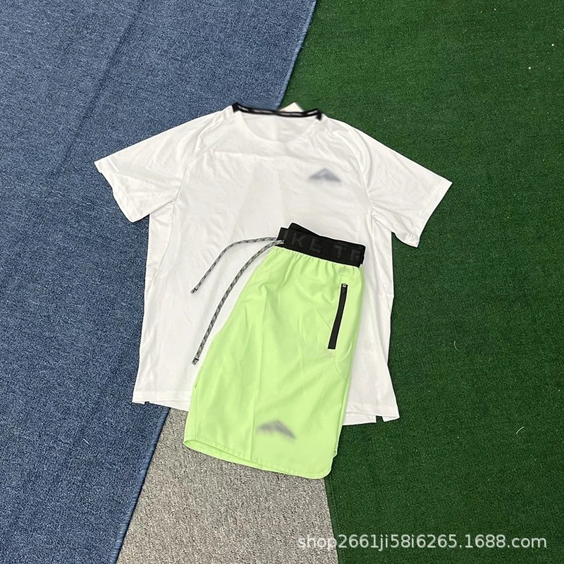 Nike Matching Sets Trail short-sleeve T-shirt and zip-pocket shorts set image 4