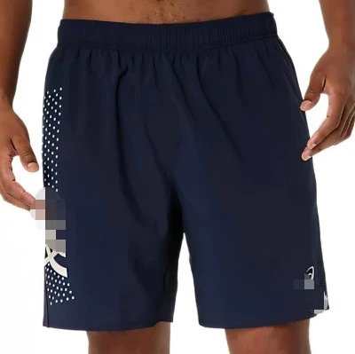ASICS Matching Sets Short-Sleeve Performance T-Shirt and Shorts Set — Navy blue shorts
