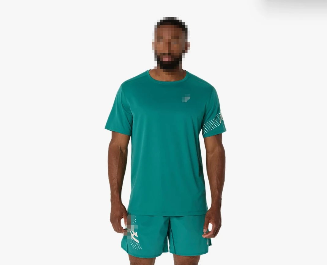 ASICS Matching Sets Short-Sleeve Performance T-Shirt and Shorts Set — Peacock green short sleeve