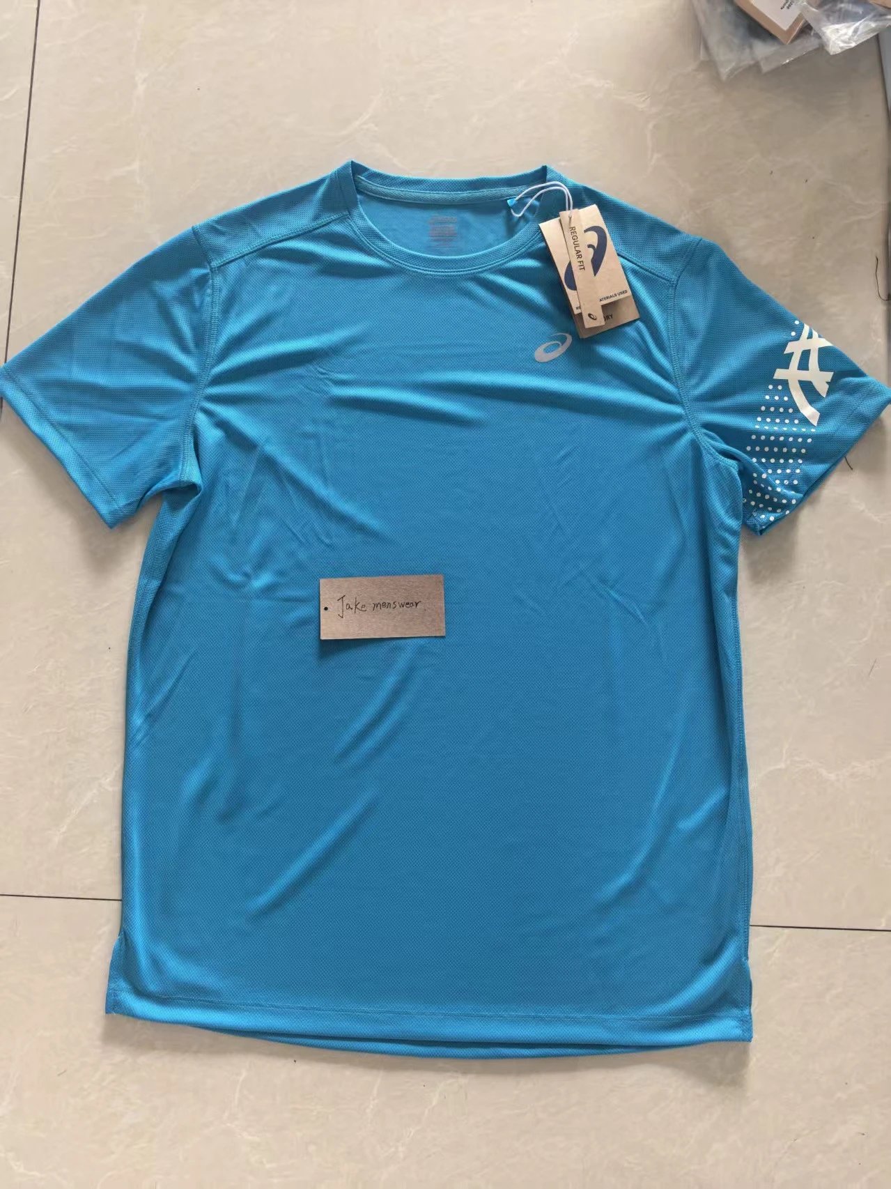 ASICS Matching Sets Short-Sleeve Performance T-Shirt and Shorts Set — Sapphire blue short-sleeved shirt