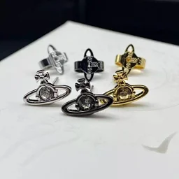 thumbnail for Saturn Gemstone Earrings For Couples Ins Hot Style Xiaohongshu Recommended
