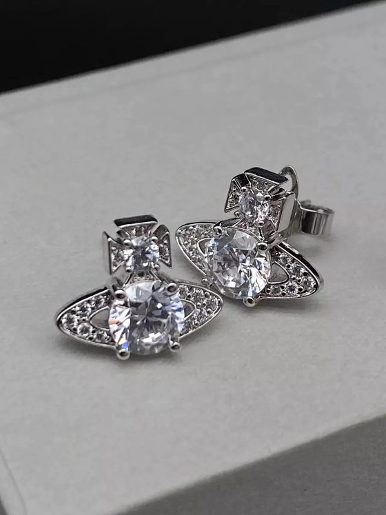 Diamond-Studded Earrings, Top Version, Ins Viral Hot Style
