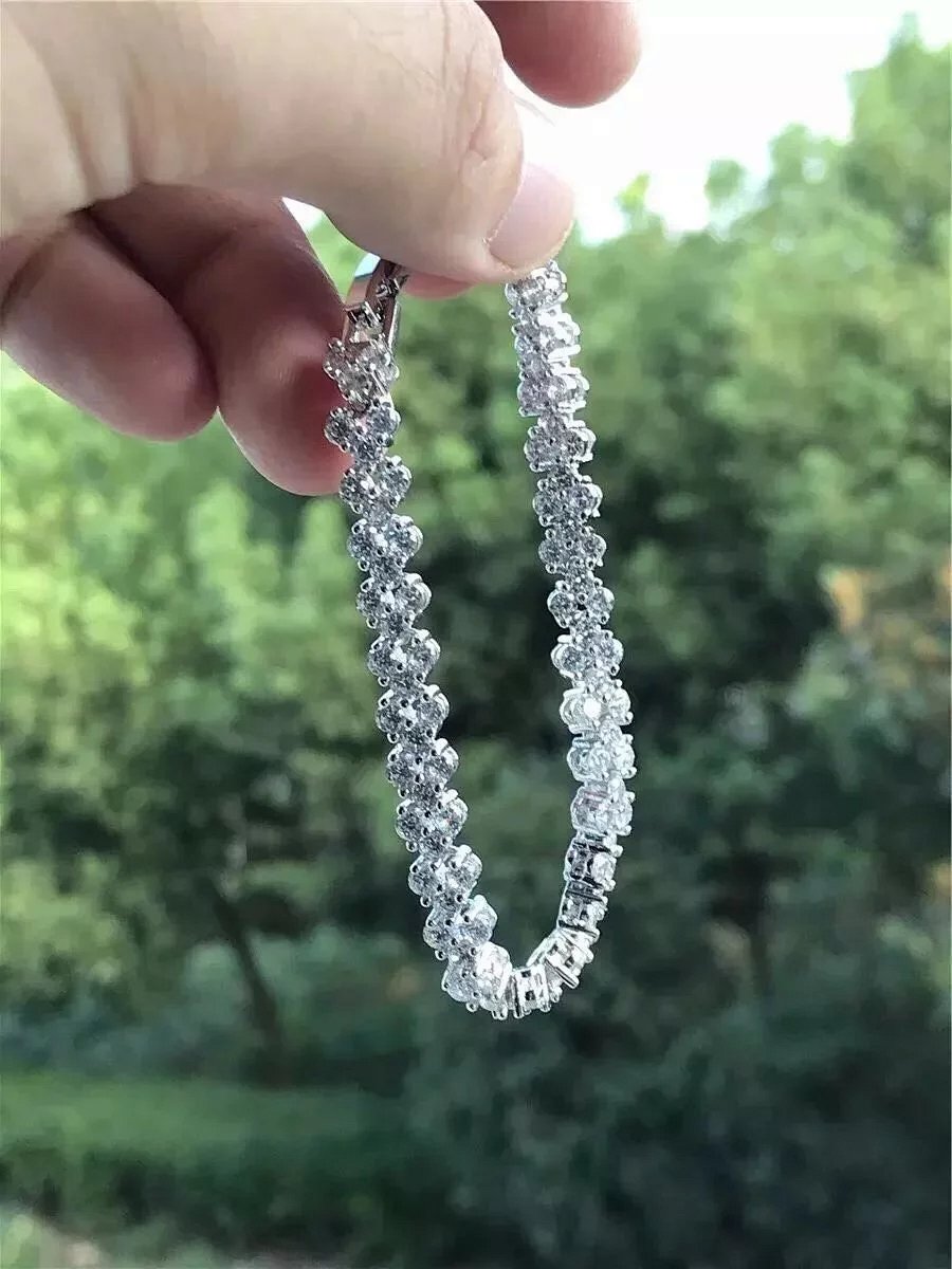 Swarovski Crystal Tennis Bracelet Silver Jewelry Bracelets product detail 3 in Litbuy spreadsheet finds