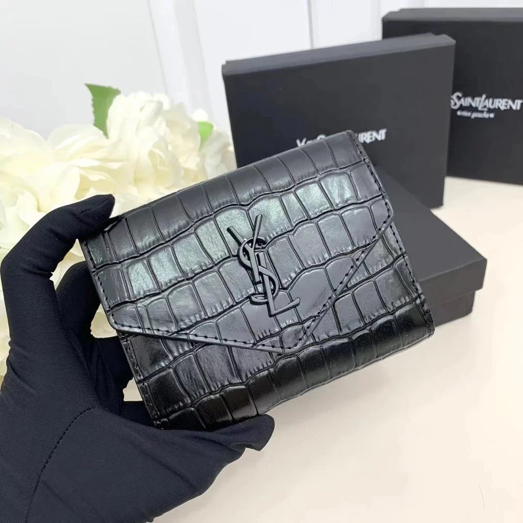 Black Crocodile Texture Wallet
