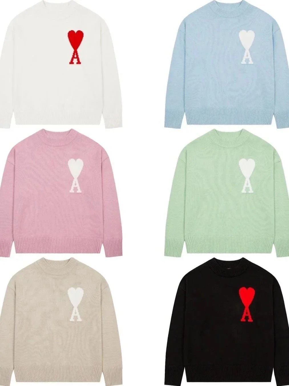 Ami Paris de Coeur Heart Logo Knit Sweater