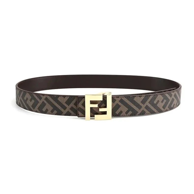 Black coffee belt with gold buckle