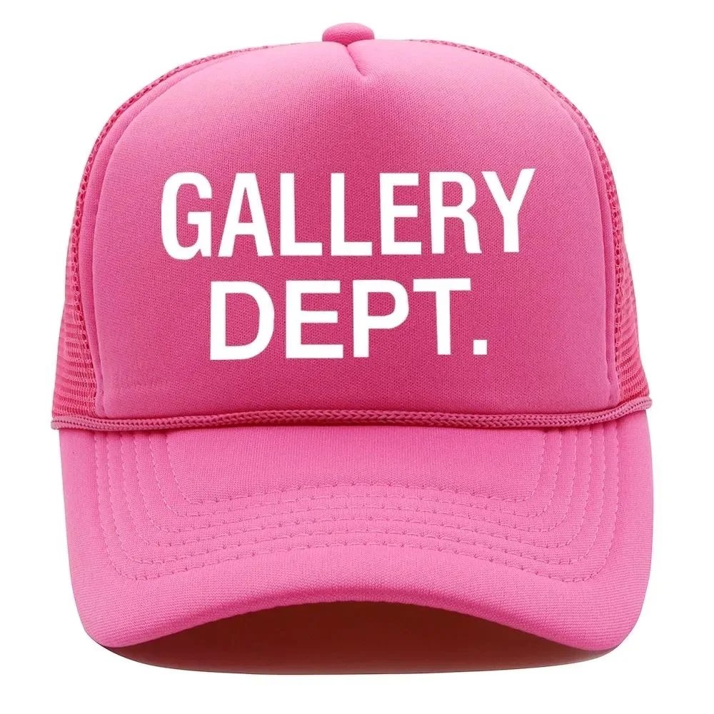 White Text Six-Line String Cap - All Rose Red