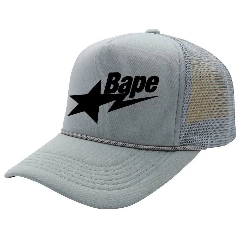 All Black Star Six-Line String Cap - All Grey