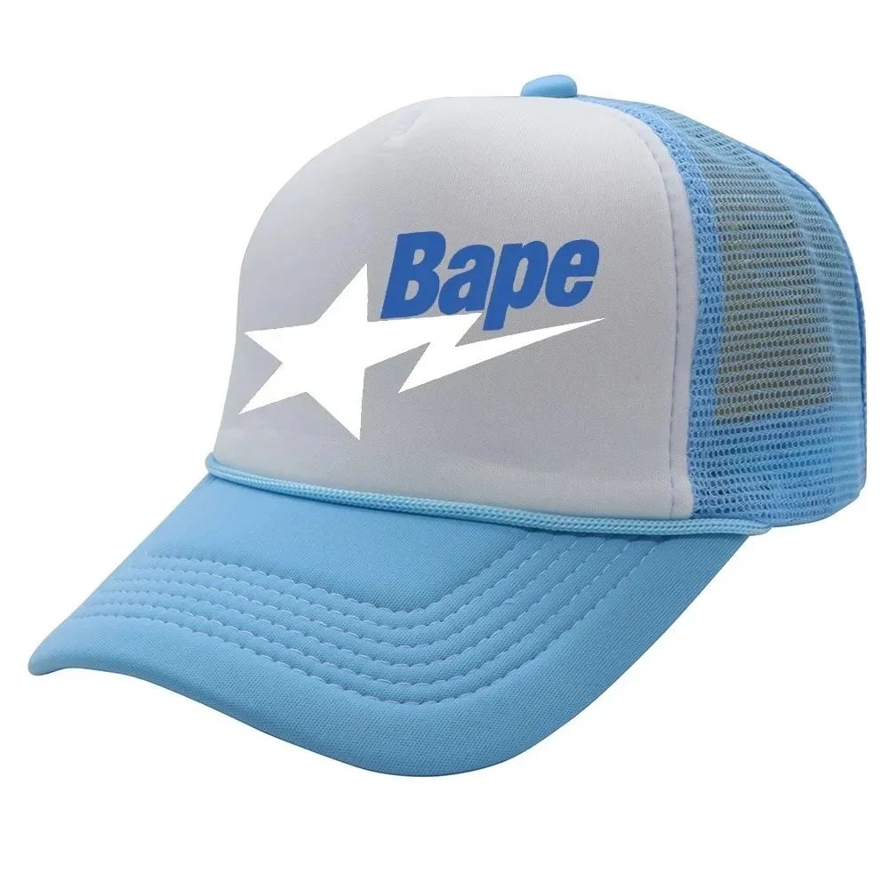 White Star Six-Line String Cap - Blue White