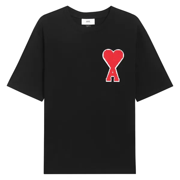 Ami Paris Heart Logo Navy T-Shirt - 31