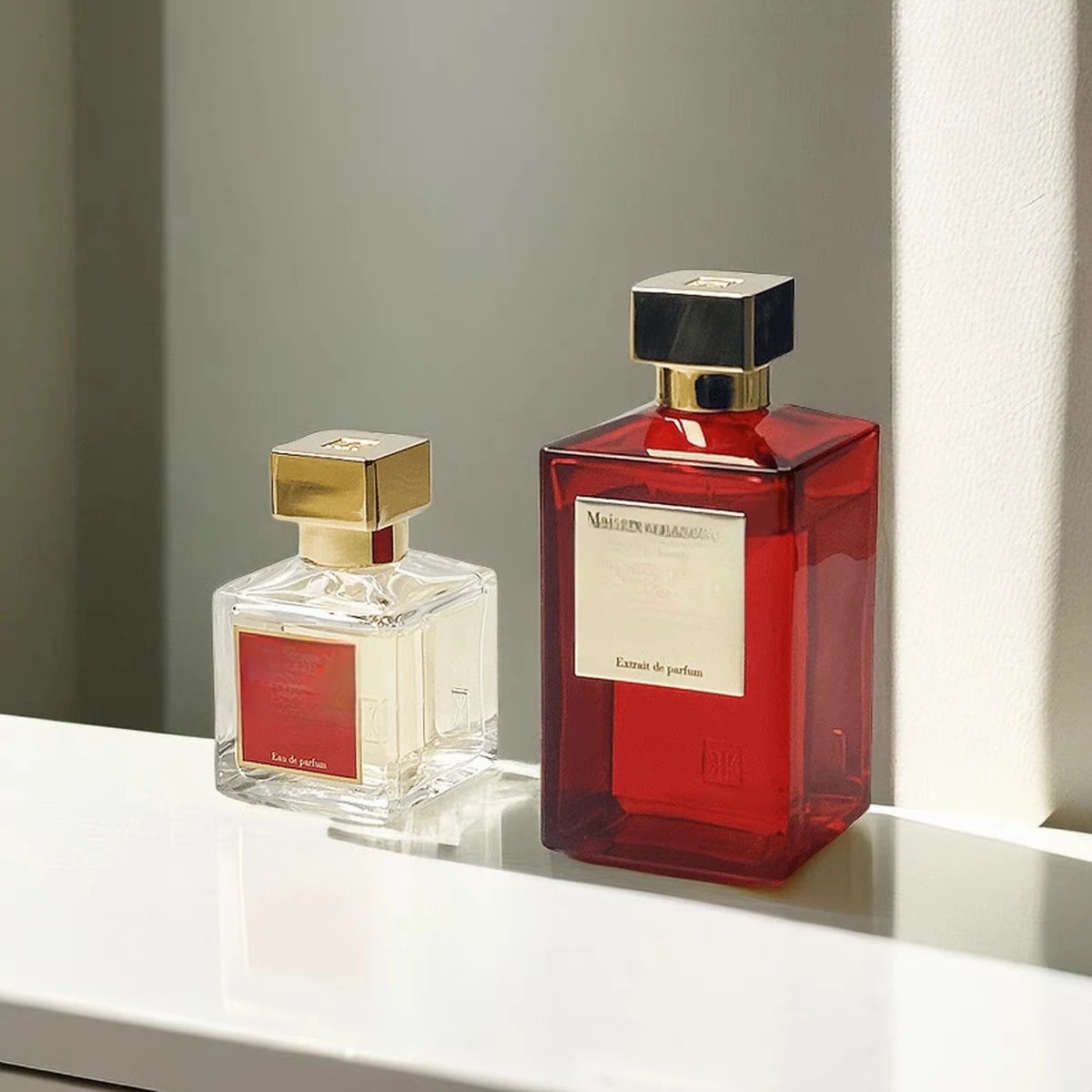 Perfume Bottles with Gold Caps
