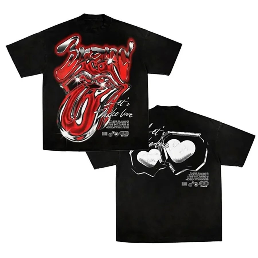 Design Graphic Face Print White T-Shirt Tops.t Shirts - 9