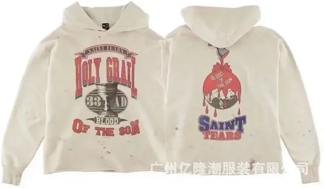 Unbranded Hoodies & Sweatshirts Distressed Graphic Print Hoodie product detail image 22