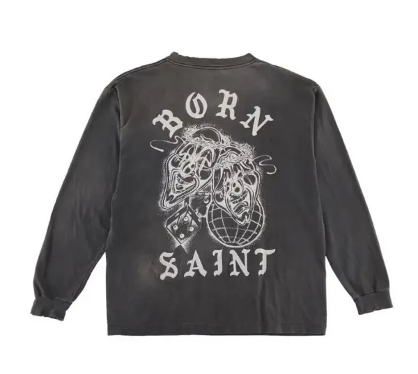 The Salvation Army x Streetwear Collaboration Distressed Olive Long-Sleeve T-Shirt - 77