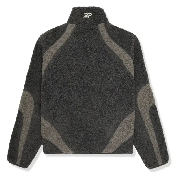 Design 3F Sherpa Fleece Jacket Black / Gray Outerwear.jacket - 3