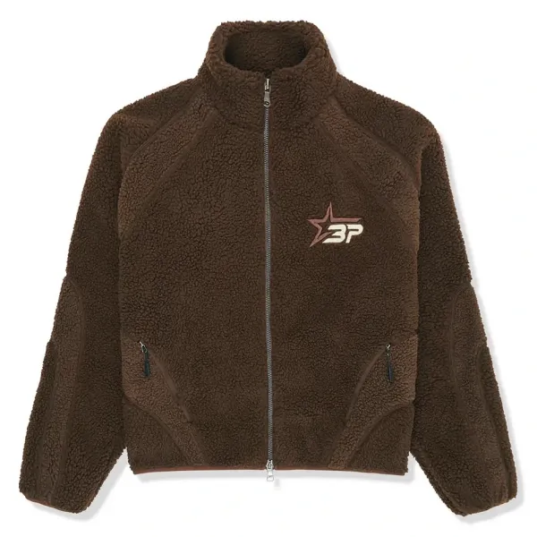 Design 3F Sherpa Fleece Jacket Black / Gray Outerwear.jacket - 5