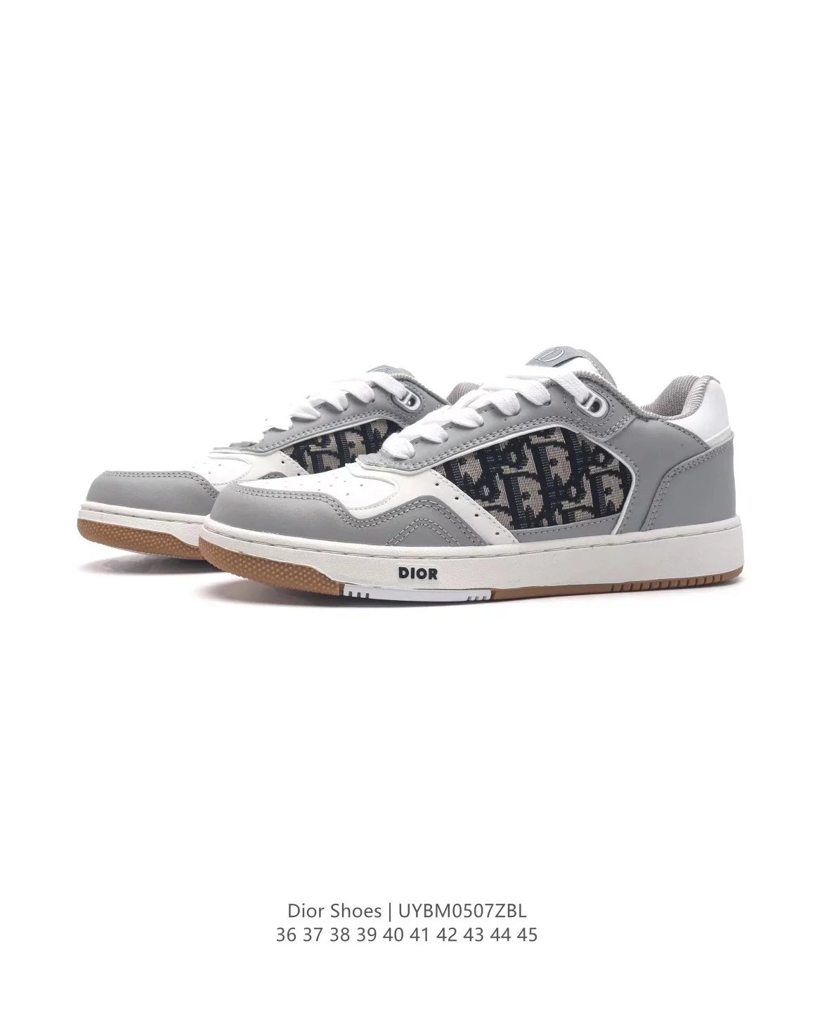 Dior B23 Oblique Gray White Sneakers - 13