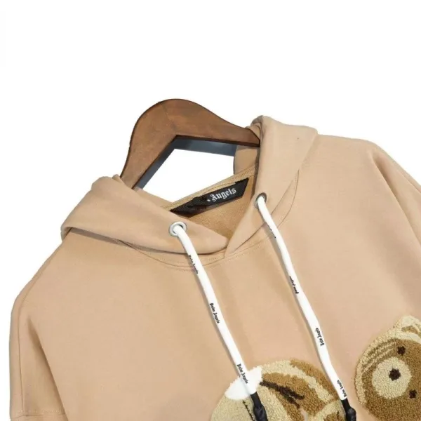 Angels Bear Embroidered Orange Hoodie - 35