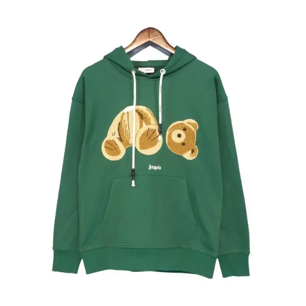Angels Bear Embroidered Orange Hoodie - 23