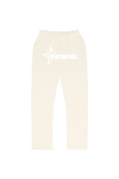 NOFS Star Logo Beige Sweatpants - 1