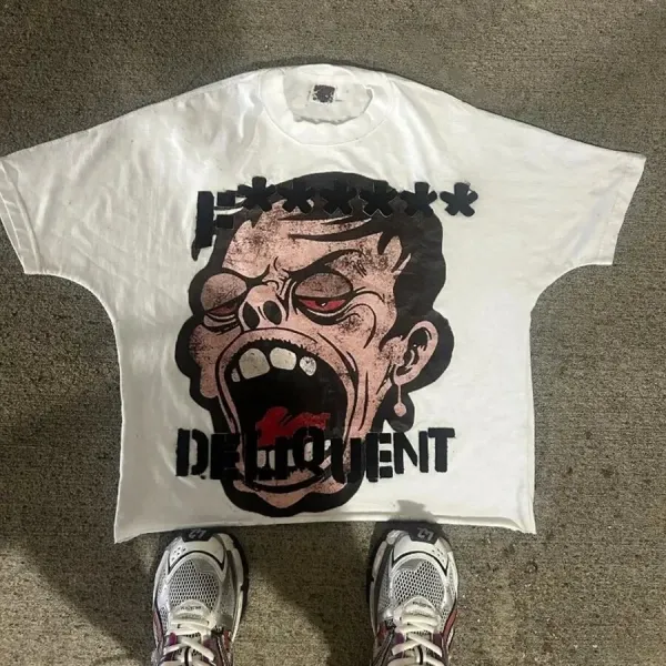Design Delinquent Graphic T-Shirt White T-Shirts - 1