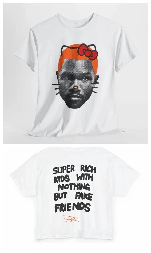 Design Graphic Face Print White T-Shirt Tops.t Shirts - 14