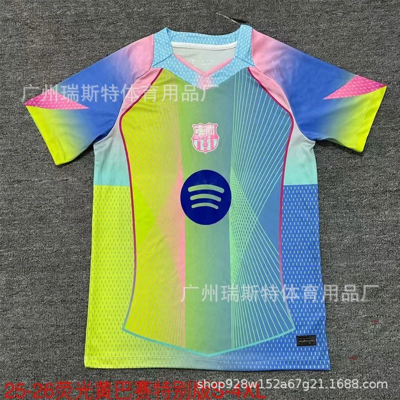 FC Barcelona x Spotify 2025-26 Glow Yellow Special Edition Jersey - 1