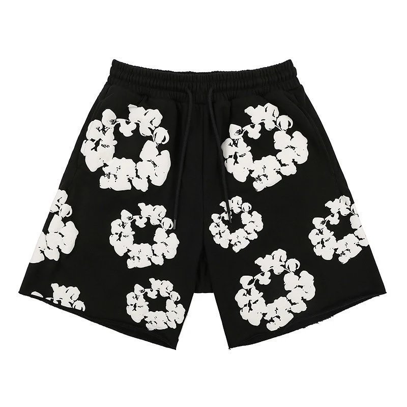 Design Floral Print Purple Sweatpants - 18