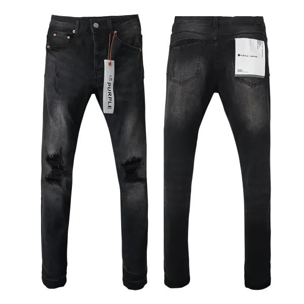 Purple Brand Logo-Print Light Wash Jeans - 19