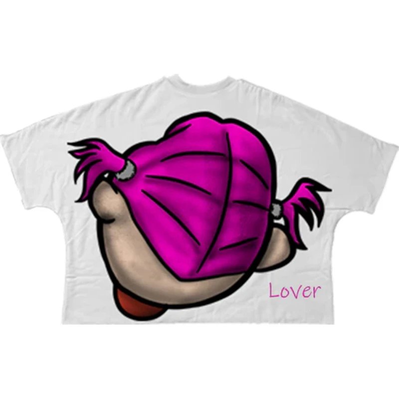 Design Graphic Face Print White T-Shirt Tops.t Shirts - 18