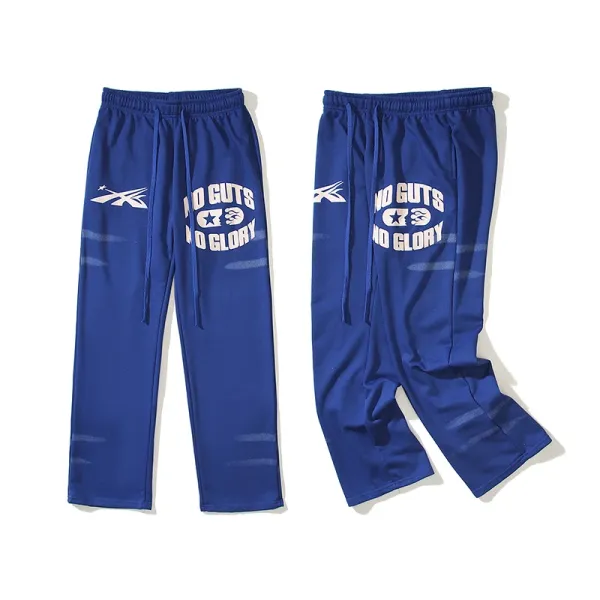 Hellstar Logo Print Blue Sweatpants - 12