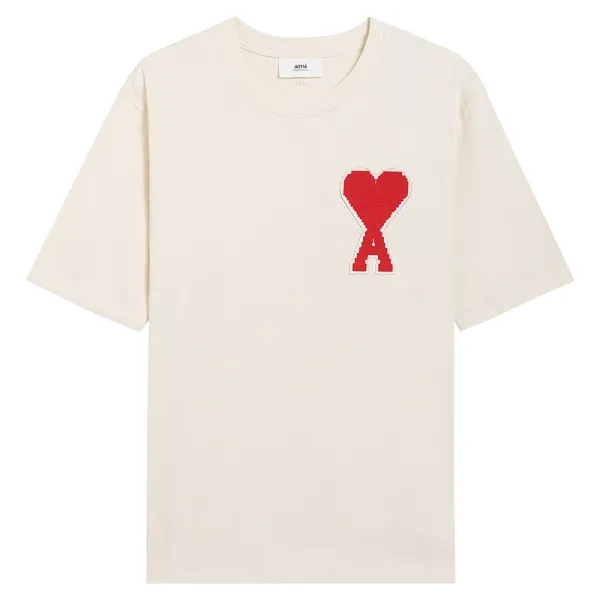 Ami Paris Heart Logo Navy T-Shirt - 32