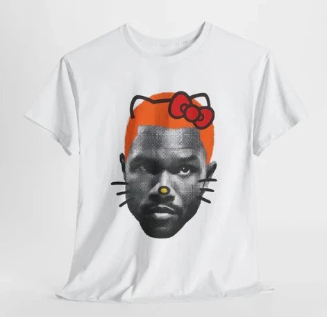 Design Graphic Face Print White T-Shirt Tops.t Shirts - 12