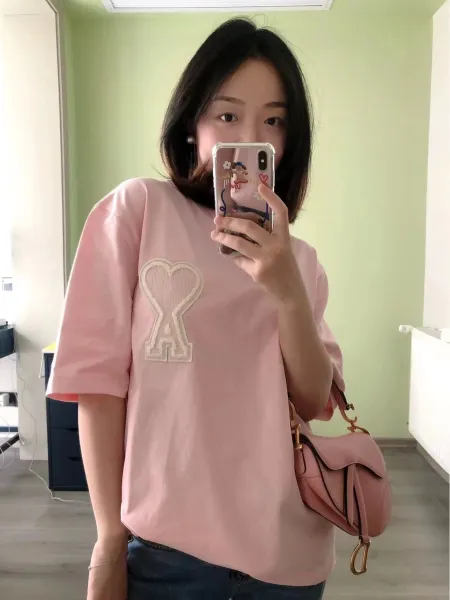 Ami Paris Heart Logo Navy T-Shirt - 17