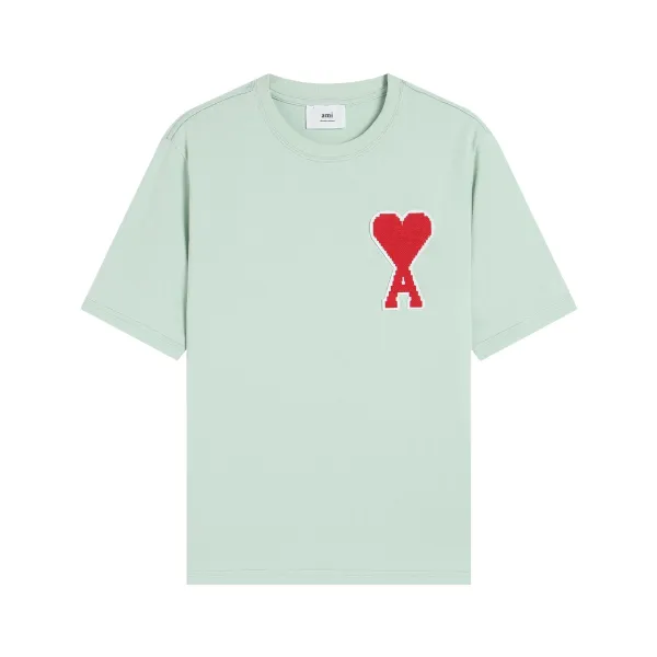 Ami Paris Heart Logo Navy T-Shirt - 30