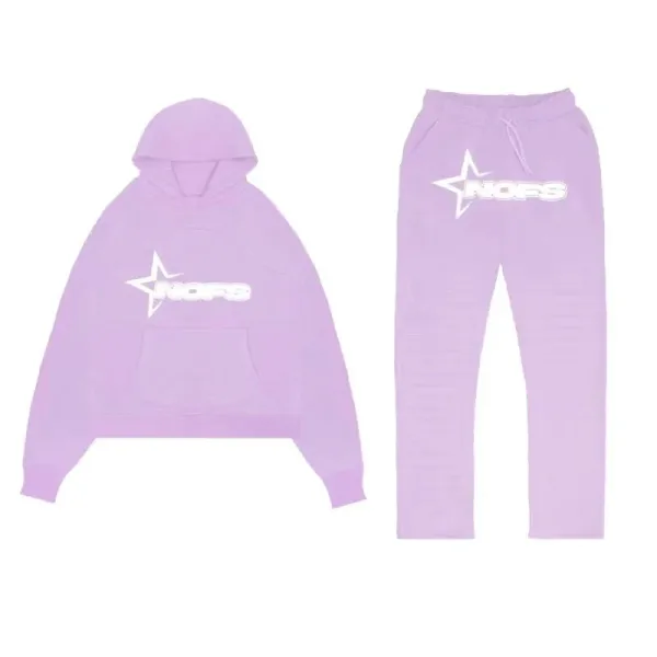 NORS Star Logo Lavender Hoodie and Sweatpants Set - 1